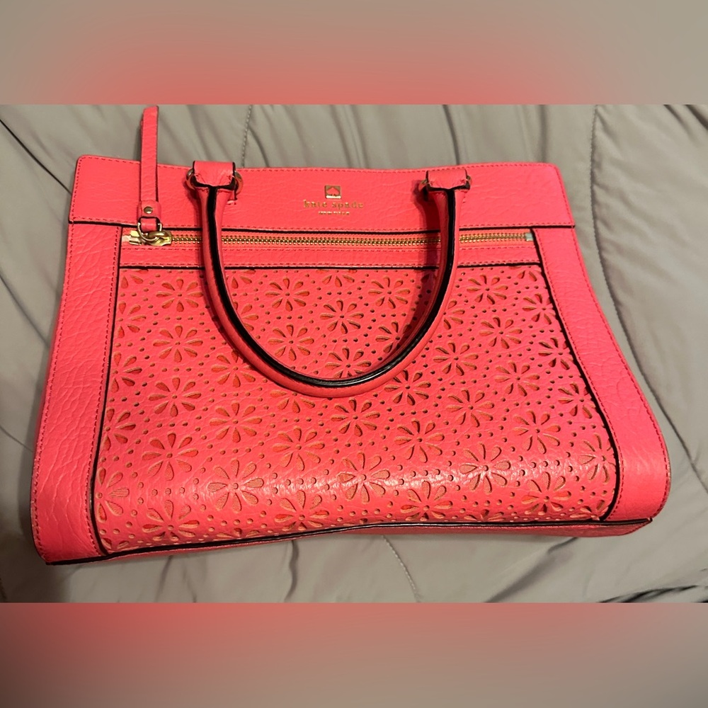 Kate Spade pink leather shoulder bag